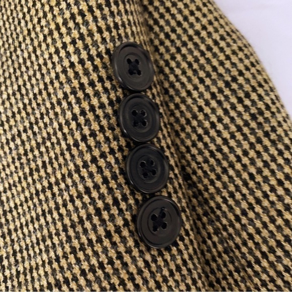 VINTAGE Club Room by Charter Club Houndstooth Wool Sport Coat Size 46L - Picture 5 of 11